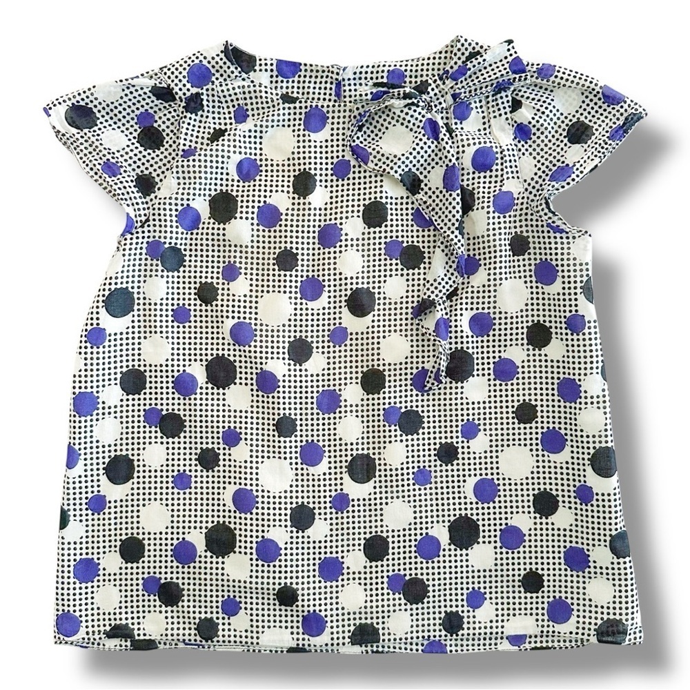 Milly Minis | Short Sleeve Polka Dot Blouse (12)